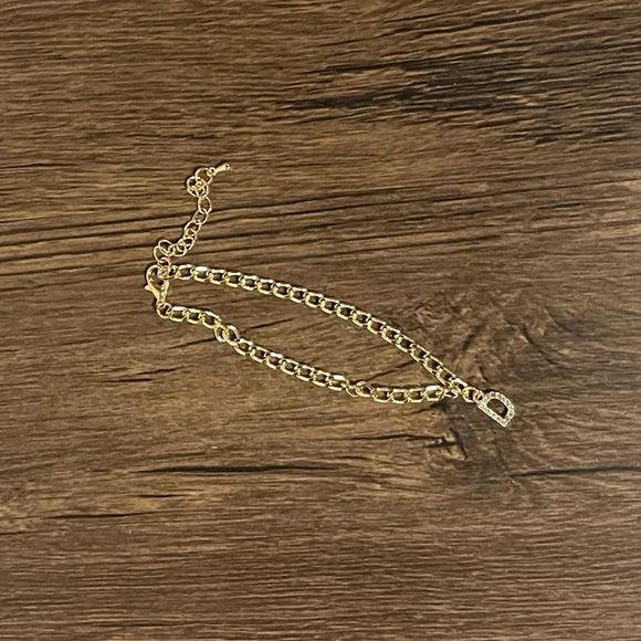 Rhinestone D Initial Bracelet 3/$20 - Picture 2 of 2